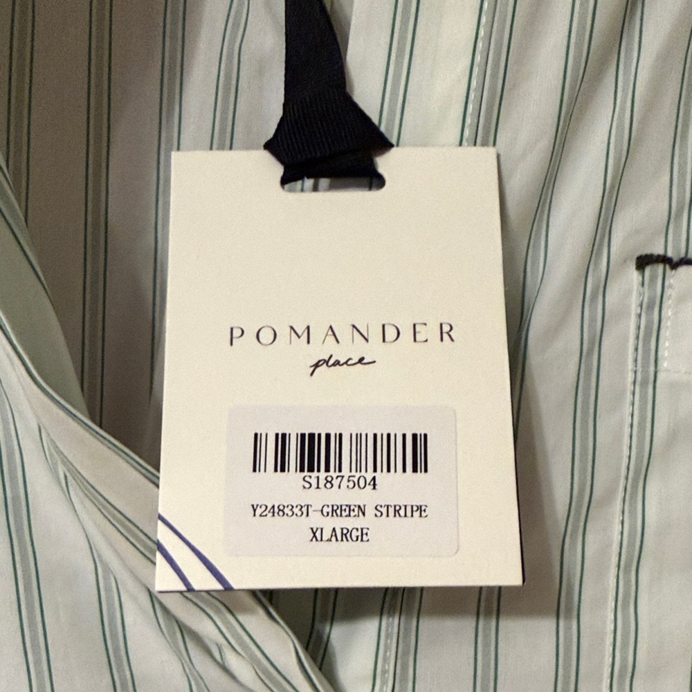 Pomander Place Mint Striped Shirt - Picture 2 of 8